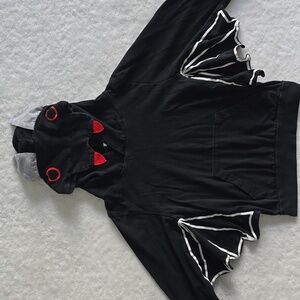 Kids Black Bat Costume Hoodie